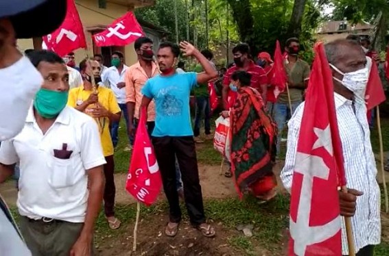 Former CM Manik Sarkar's constituency's Party Office has Opened after 3.3 Years Former CM Manik Sarkar's constituency's Party Office has Opened after 3.3 Years